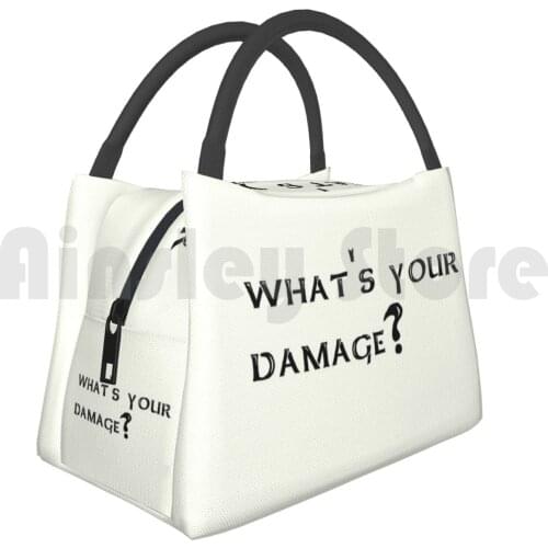 Cooler Lunch Bag Picnic Bag WhatS Your Damage ? Heathers 80 S Whats Your Damage Broadway Musical Heather The