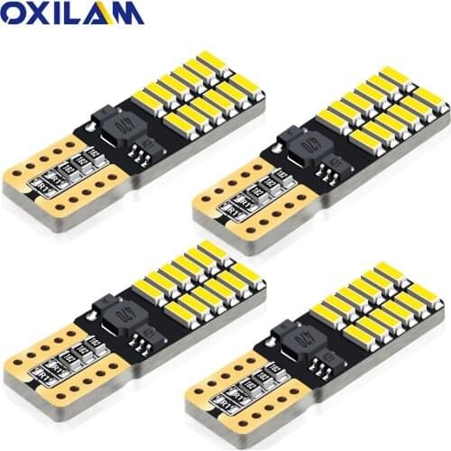 OXILAM Canbus 12V Car Lights T10 LED Parking Lamp 4014SMD 24 leds Lights 194 168 W5W LED Bulb Crystal Blue NO OBC ERROR White
