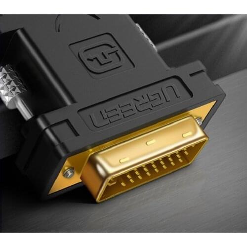 Ugreen DVI 24+5 Male to VGA Female Converter DVI to VGA adapter Gold plated DVI Convertor for Computer PC Host Laptop 1080P