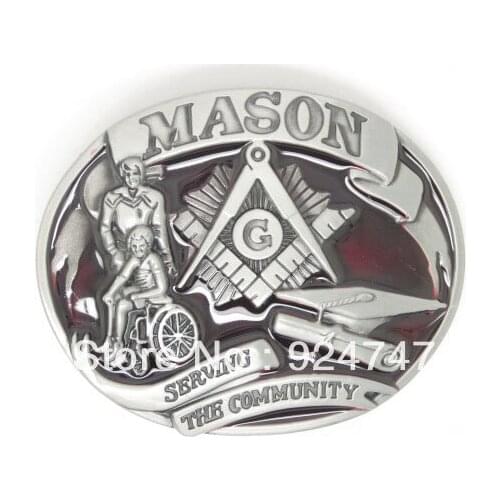 MASON serving the community Belt Buckle