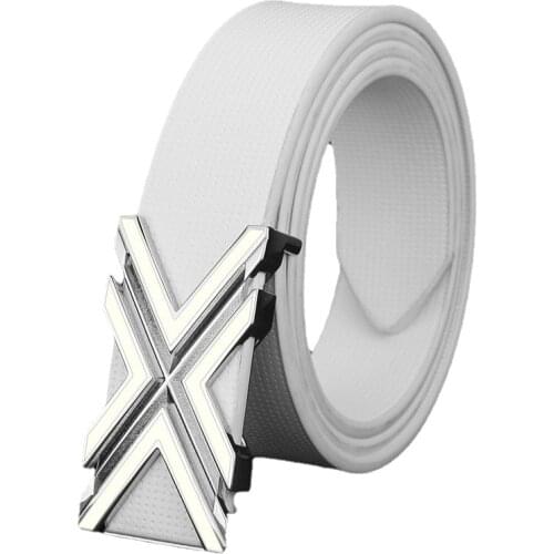 High Quality Letter Buckle Designer Mens Belts Casual Genuine Leather Cowskin Casual Jeans Waist Strap White Ceinture Homme Men