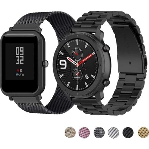 20mm Milanese Mesh Bands Correa For Xiaomi Huami Amazfit Bip Bit Lite Youth Smart Bracelet Wrist Strap For GTS GTR 42mm