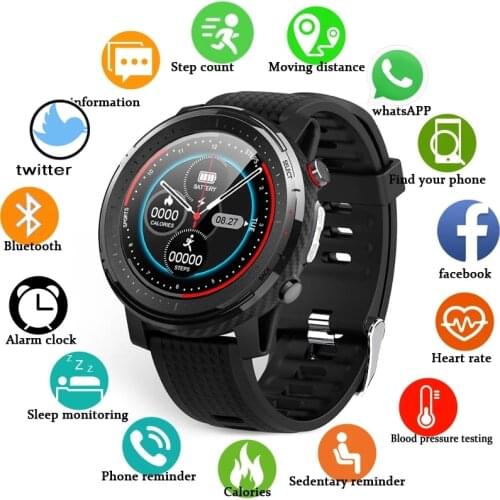 LIGE New IP68 Waterproof Smart Watch Men ECG Heart Rate Blood Pressure Monitor LED Flashlight Sports Fitness Tracker smartwatch