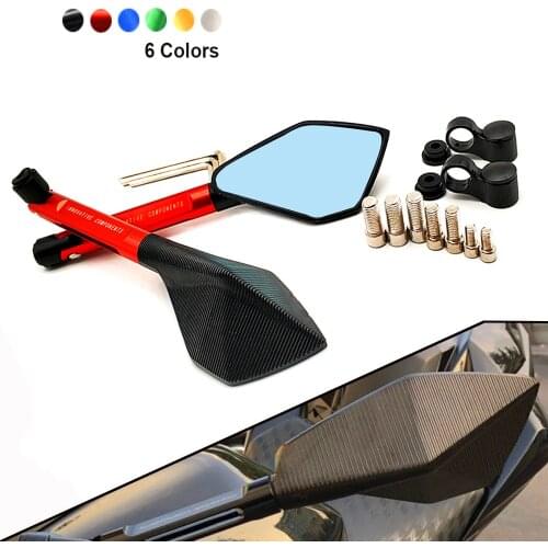Hot Motorcycle Retrovisor Mirror Blue Glass Rearview Side Mirrors For Kawasaki VERSYS 650 1000 300X KLZ1000 W800 Cafe gtr 1400