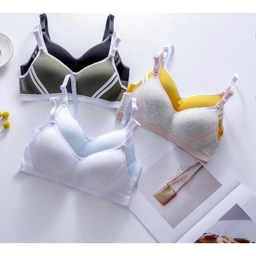 V-TREE Girls Bra Underwear Tops For Teens Cotton Training Bras Push Up Breathable Lingerie Teenage Casual 2021 New