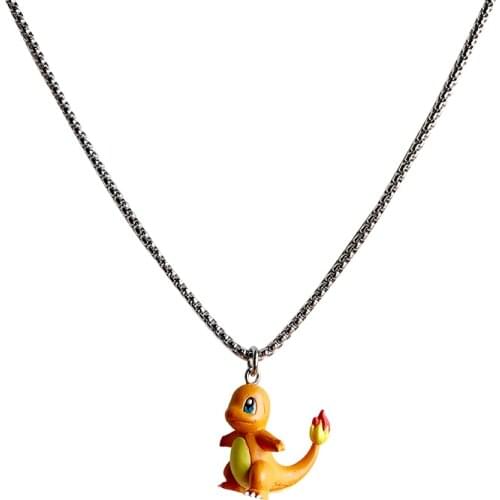 2021 Cute Pokemon Little Fire Dragon Model Figure Cosplay Accessories Anime Jenny Turtle Necklace Pokemon Toy Children Upda Duck