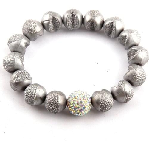 Free Shipping Beautiful Energy Bracelets Fashion Opening Stones AB Handmake Paved Ball Bracelet