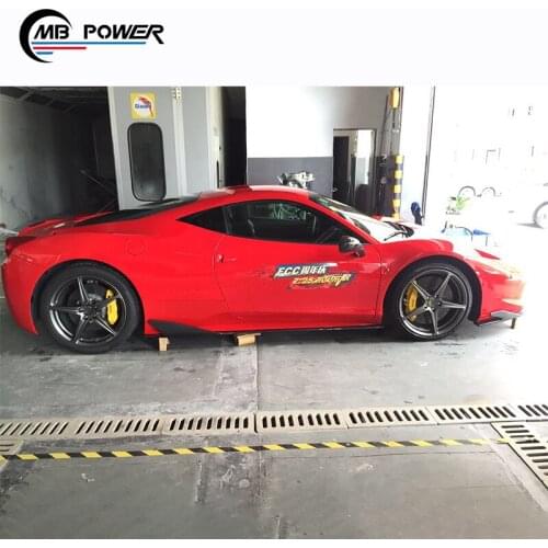 458 side skirt fit for F458 body kits dry carbon fiber material 458 car auto part side skirt