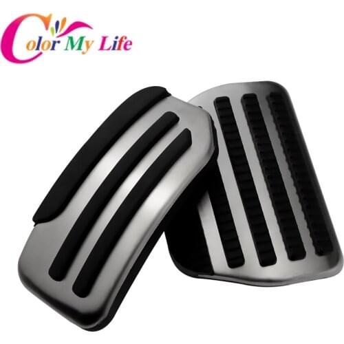 Color My Life Stainless Steel Car Pedal Cover for Nissan Livina 2011 - 2015 AT MT Auto Pedals Pads Protection Covers Parts