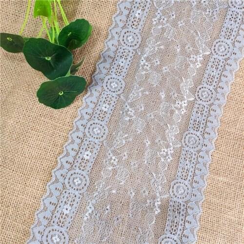 E1229 wide 18 cm elastic grey lace sewing supplies decorative accessories from 1 meter for sale