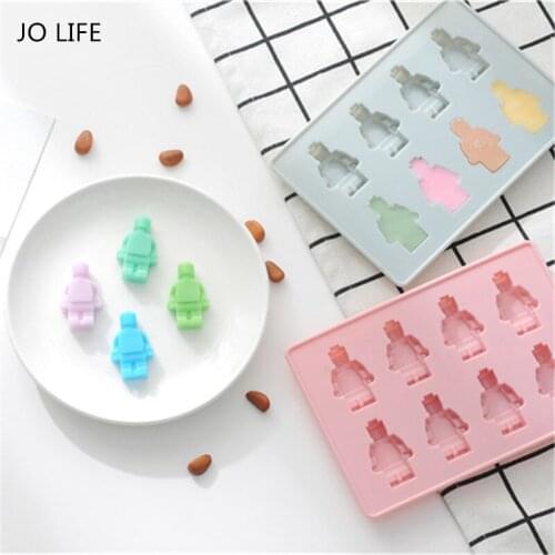 JO LIFE Creative Cartoon Robot Cake Decoration Molds For Boys Baking Tool Chocolate Gummy Jelly Silicone Mold