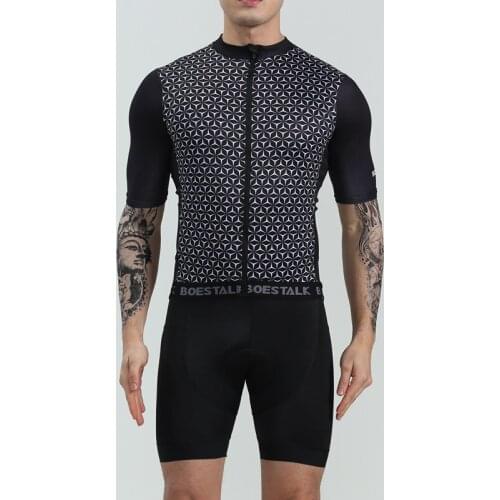 2019 boestalk team bicycle competition clothing summer short-sleeved men riding short sleeves cycling jersey set