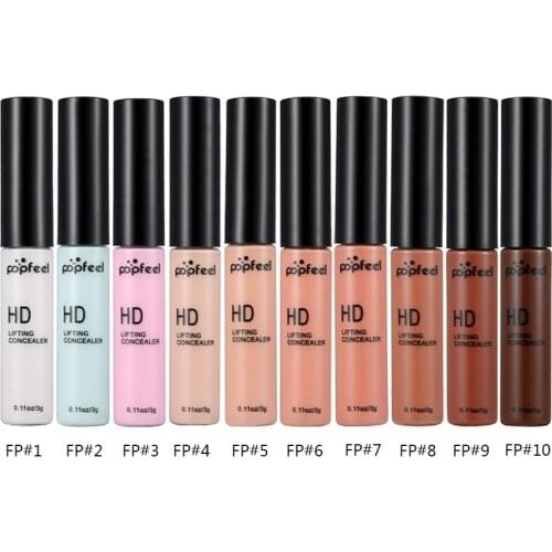 Popfeel 10 colors facial Concealer Natural Face Makeup Concealer Foundation Mineral Cream Oilcontrol Pores Brighten Pressed Fix