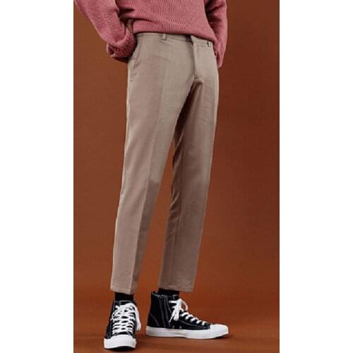 Slim Leggings mens 2021 new spring and summer Chinese style casual loose fit Capris suit pants big trendy men