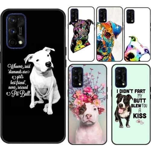 Pit Bull Lovely Pet Dog Pitbull For OnePlus 9 Pro 8 Pro Nord 7T 8T Phone Case For Realme 7 Pro 6 Pro 8 Pro Q3 7i GT C3 C21