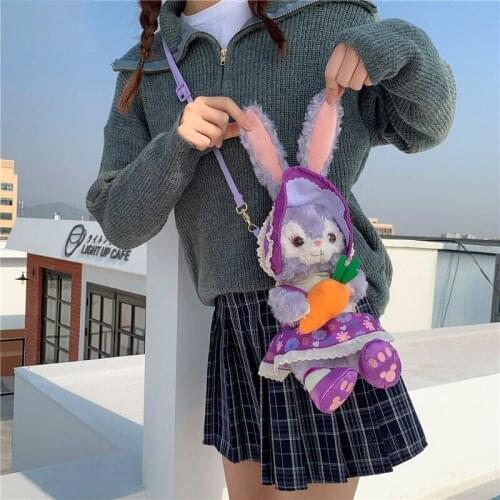 Duffy and His Friends Fall Picnics Series Stella Lou Stuffed Plush Bag Kawaii Anime Plush Bag Funny Cute Gifts for Kids Girls
