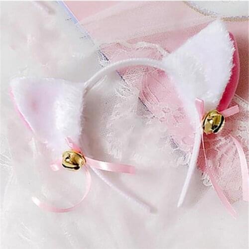 Cat Ear Pattern Hair Accessories Ear Headband Cosplay Hairband New Night Party Headband Bell Headwear Club Bar Wearing Headband