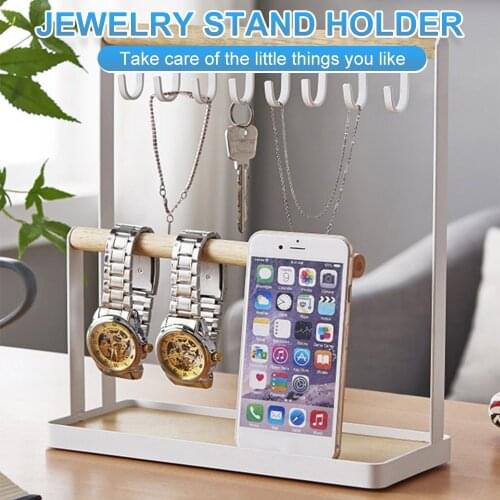 Jewelry Organizer Stand Earring Pendants Bracelets Storage Shelf Jewelry Display Holder Earrings Hanging Showcase Home Decor