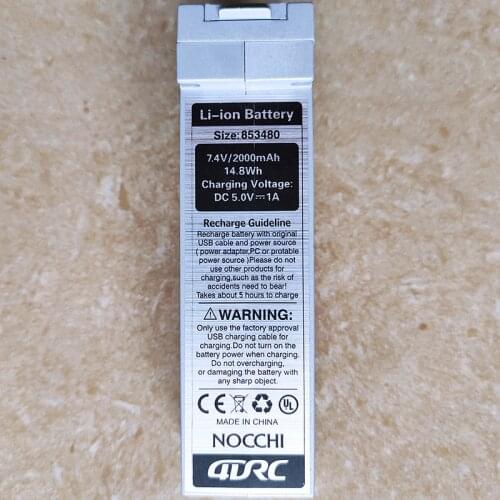 Original 7.4V 2000mAh Li-Poly Battery For 4DRC F3 GPS 5G WIFI FPV 4K Professional Camera Remote Control RC Drone Quadcopter Toys