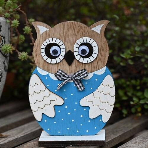 Easter Decoration Wood Easter Owl Stand Decoration DIY Ornament Party Supply