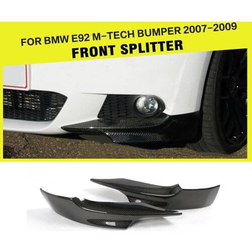 Front Bumper Lip Spoiler Apron Splitters for BMW 3 Series 325i 328i E92 M Sport Bumper Only 2007 - 2009 Car-Styling Carbon Fiber