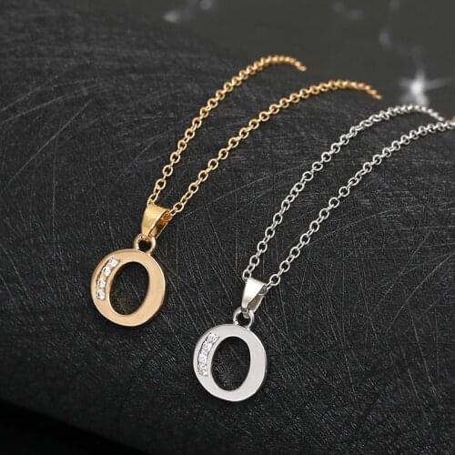 30pcs Lucky mom gift Letter O Family name Initial alphabet pendant Necklace Stainless steel alloy 26 English word sign jewelry