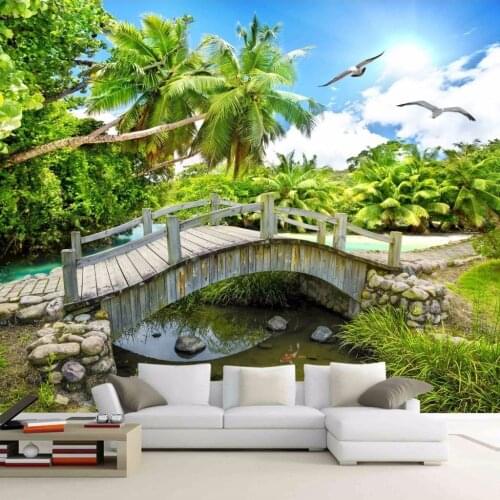 Custom 3D Photo Wallpaper Roll Nature Landscape Photography Background 3D Room Decoration Pictures Wall Painting Living Room