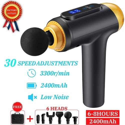 POWCAN 12mm lcd muscle massage gun deep relaxation massager neck massager Electric helps relieve lehealth fitness sport therapy