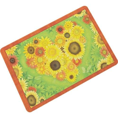 Drop Shipping Sunflower printed Doormat Floor Mat Home Mat Soft Absorbent Bathroom Door Mat Door Entrance Mat