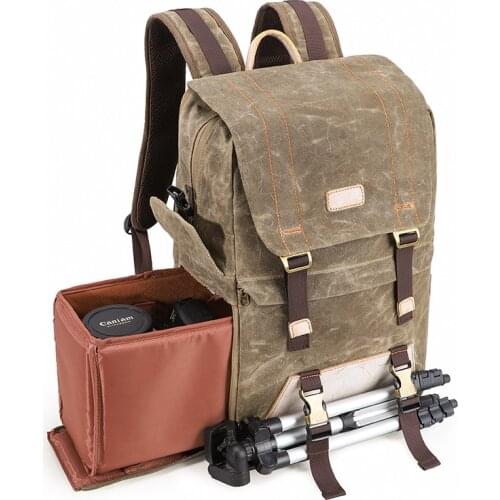 Retro waterproof canvas casual backpack lens SLR digital backpack