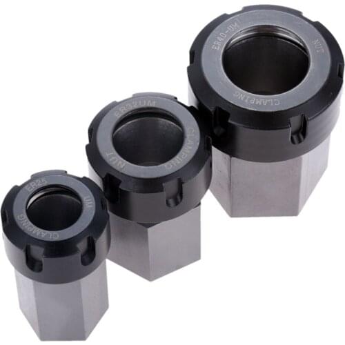 Hex ER32 ER25 Collet Block Hard Steel Spring Chuck Collet Holder For CNC Lathe Engraving Cutting Machine