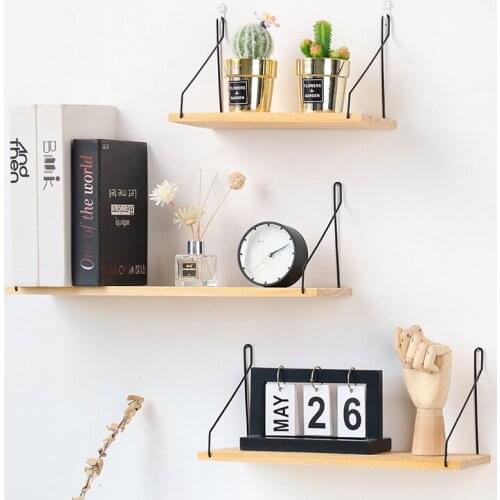 Nordic Wooden Wall Shelf Solid Wood Partition Living Room Porch Wall Bedroom Wall Storage Wall Hanging