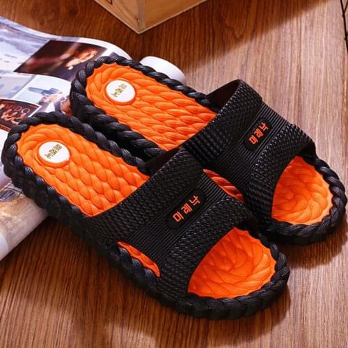 Summer Mens Foot Massage Acupressure Slippers Home Indoor Men Slides Slide Slipper Sleepers House Room 2021 Neww