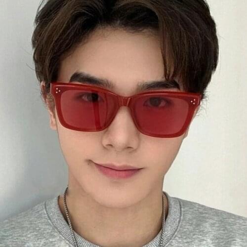 Rivet Cat Eye Women Men Sunglasses Red Gray Lens UV400 Eye Protection Girl Sexy Ladies Fashion Outdoor Eyewear