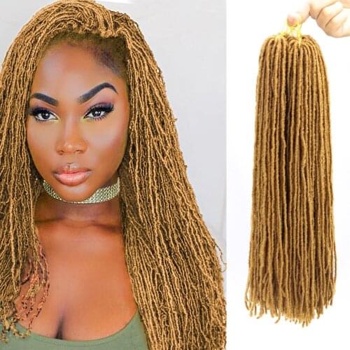 MODERN QUEE 18 Inch Sister Locks Dreadlocks Hair Extensions Pure Color 27standers Synthetic Hair for Women Crochet Hair