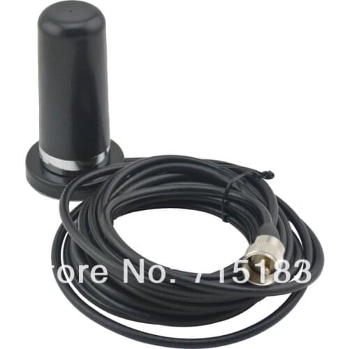 10CM Length only UHF 400-470MHz 5.5dBi the Shortest Stealth Mobile/Vehicle Radio Antenna with megnetic mount&5M Coaxial Cable