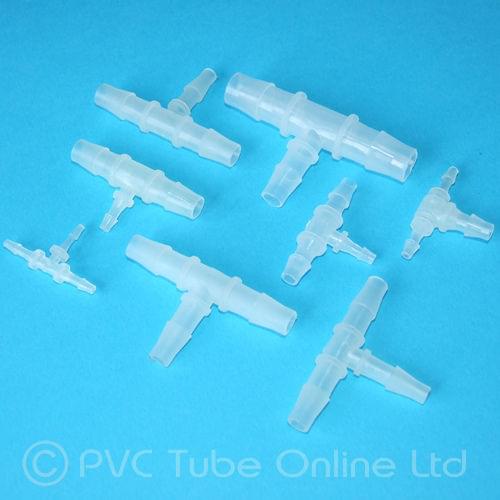 Aquarium TEE Reducer 6-10-6 mm Tube Connector T Reducer, Plastic Fitting Hose Pipe Fitting, for Medical, Aquarium, Scientific
