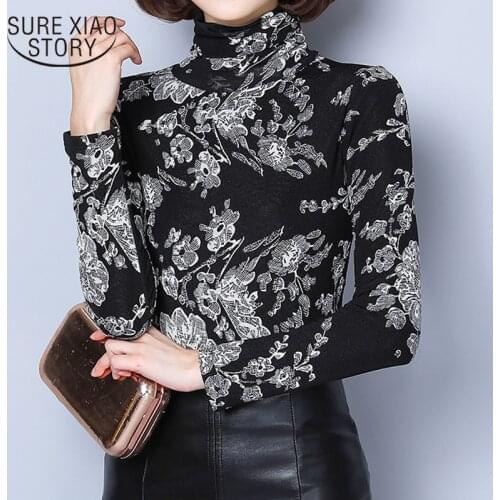 2019 spring plus size fashion women blouse print women shirts long sleeve causal womens tops and blouses clothes 2190 50