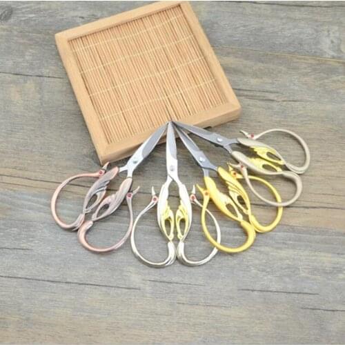 Vintage Steel Swan Shaped Tailors Scissors Sewing And Crafts DIY High Quality European Modern Scissor,10.2cm,2Pcs