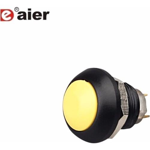 8Pcs 12mm Waterproof Momentary (ON)/OFF Push Button Switches Mini Round Switch 2A 250V T85 2PIN SPST With Solder Terminal