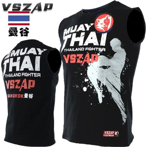 VSZAP MUAY THAI Boxing fitness fighting sleeveless vest exercise training Fight sanda mixed training male