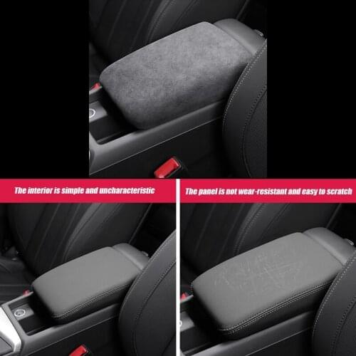 Alcantara Suede Car Central Control Armrest Box Cover Storage Box Panel Decorative Cover for - A4 A5 S4 S5 2017-2021