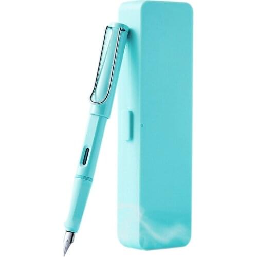 0.38MM Ink Sac Fountain Pen Calligraphy Positive Posture with Pen Box Calligraphy and Ink Pen Supplies