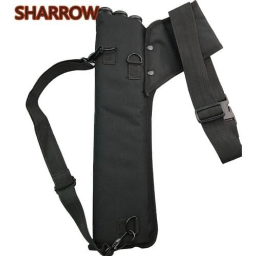 1Pc Arrow Quiver Holder 3 Tubes Back Waist Strap Shoulder Bag Pouch Arrow Bag Target Outdoor Shooting Archery Accessories