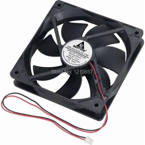 10 PCS Gdstime DC 5V 2Pin 0.2A 12cm 120mm x 25mm 12cm Axial Exhaust Cooling Fan