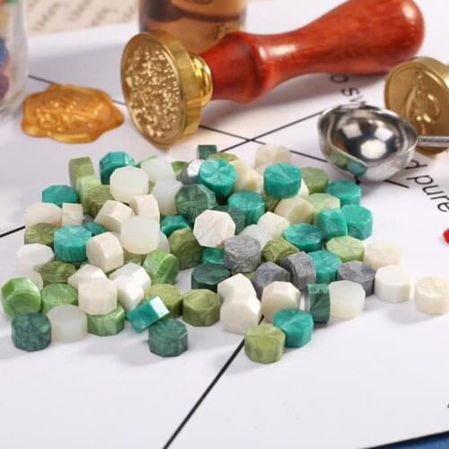 100pcs Retro Octagon Sealing Wax Seal Beads Grain Stamping Envelope Wedding Wax Seal For Envelope Wedding Wax Seal