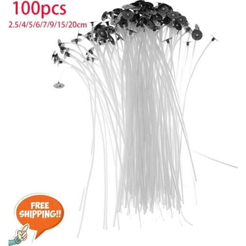 2.5-20cm 100 PCS Candle Wicks Smokeless Wax Pure Cotton Core For DIY Candle Making Pre-waxed Wicks Party Supplies Gift For Decor