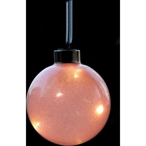 2pcs/pack Diameter=12cm Middle Size Sweet Pink Glass Ball Lighting Christmas Day Home Decoration Festival Prop