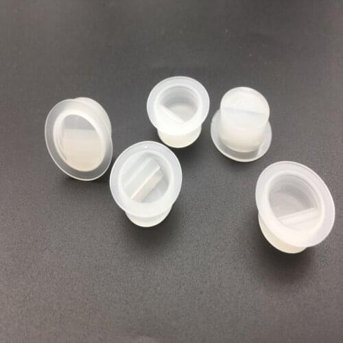200pcs Tattoo Ink Cups Flexibl Plastic Tattoo Cap Eyebrow Makeup Pigment Container Cap Disposable Accessories Tattoo Pigment Cup
