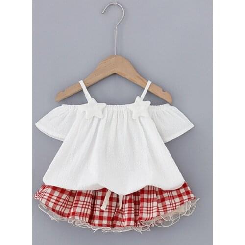 2020 Summer Baby Girls Children Casual Suit Tops + Skirt Girls Clothes Kids Clothes sets Casual Style